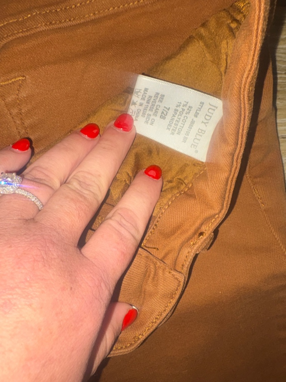 Judy Blue High-Rise Slim Fit Women's Jeans in Caramel Brown 7/28 - Picture 6 of 6